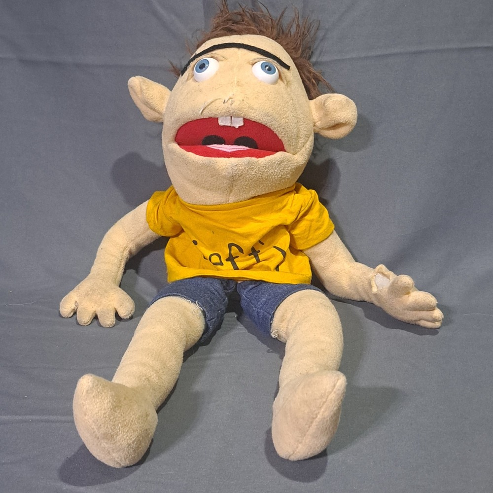 SML‎ Jeffy Inspired Puppet Plush Hand Puppet Yellow Shirt Jeans Replacement READ